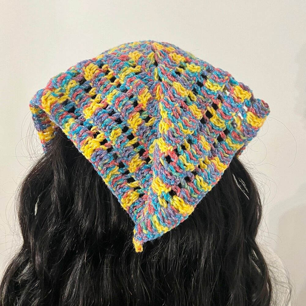 Handmade Knit Crochet Bandana